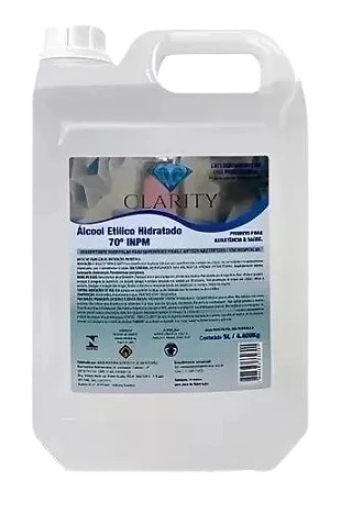 ALCOOL LIQUIDO 70% 5 LITROS - Demétrio Distribuidora Caraguatatuba